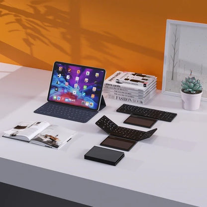Leather Touch Bluetooth Folding Keyboard B055