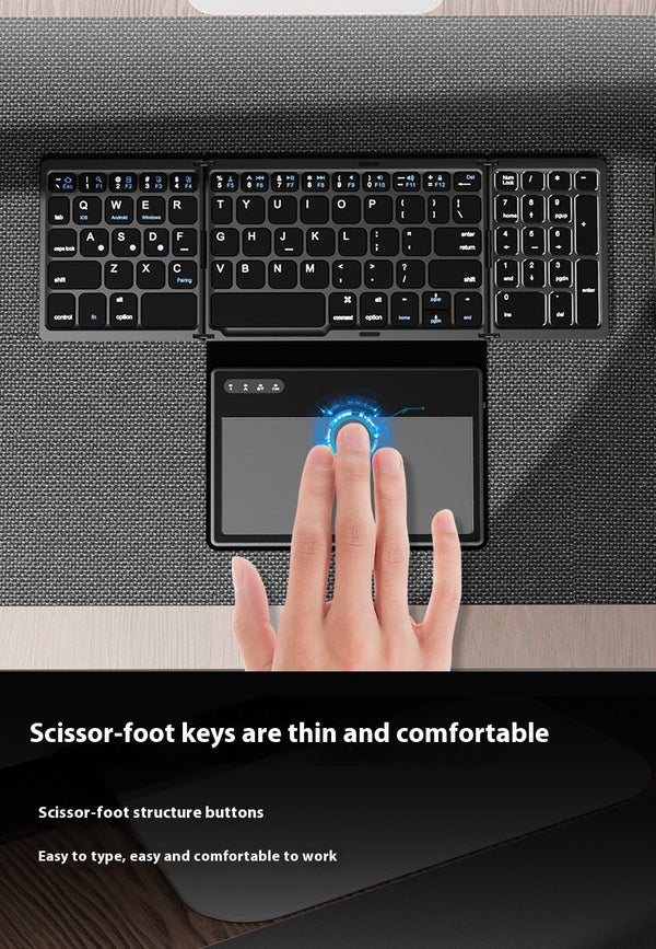 Leather Touch Bluetooth Folding Keyboard B055