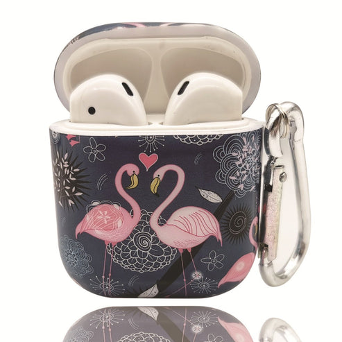 Compatible with Apple, Airpods Earphone Case Flamingo Sunflower