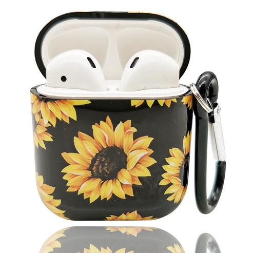 Compatible with Apple, Airpods Earphone Case Flamingo Sunflower